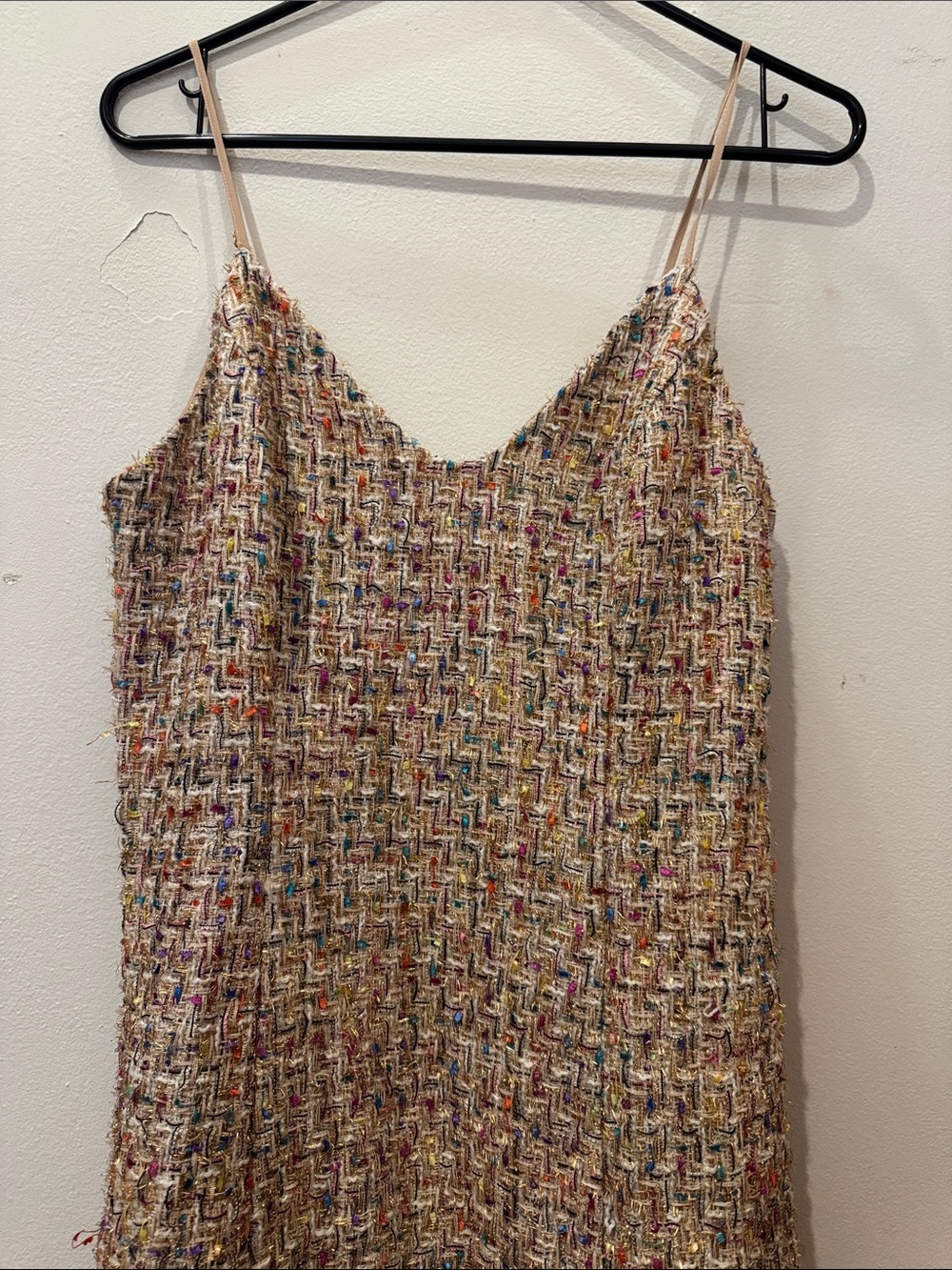 Forever 21 size M Multicolor Tweed Slip Dress with Spaghetti Straps - Picture 2 of 5